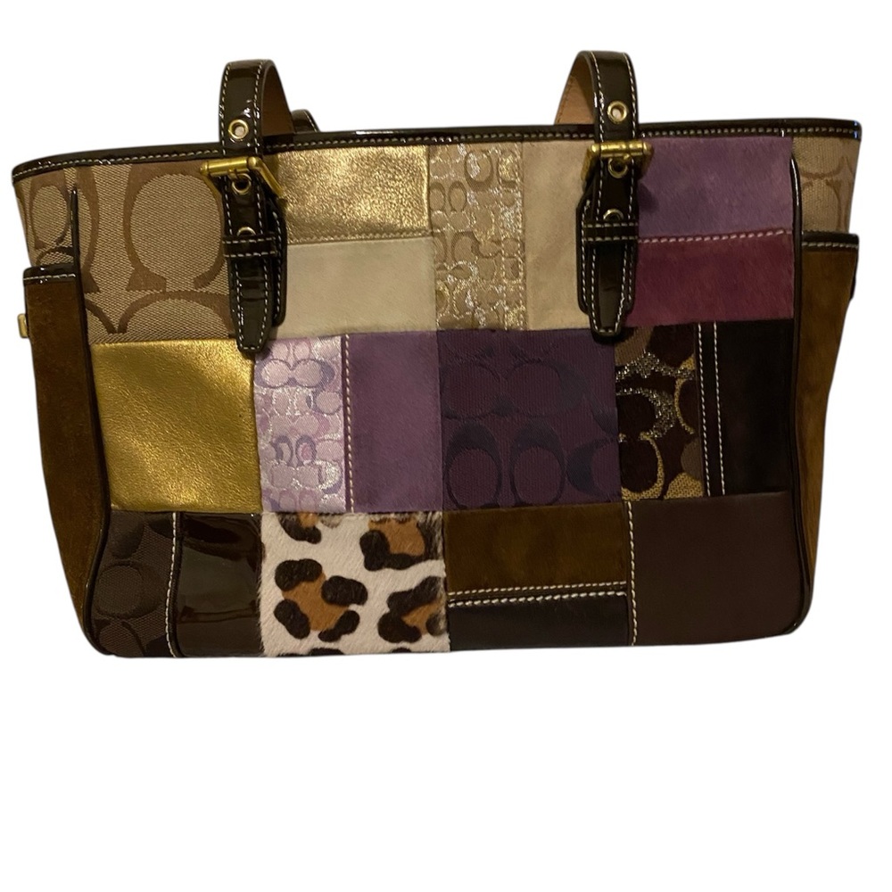 Coach Limited Edition Holiday Patchwork Tote